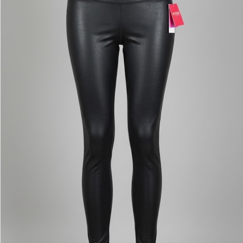 SPANX Black Faux Leather Leggings